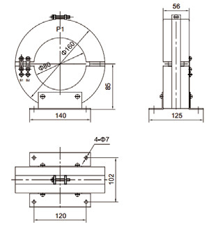 GFLXZK0111- Ф80 Medium and High Voltage 50-600A Zero Sequence Current Transformer Industrial Power System Protection supplier
