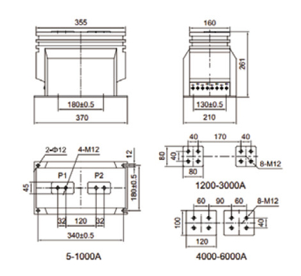 GFLZZ0967-10C5 Medium and High Voltage 5-6000A 12/42/75kV Epoxy resin Industrial Current Transformer supplier