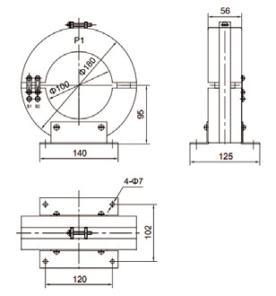 GFLXZK0211-Φ100 Medium and High Voltage 50-600A Zero Sequence Current Transformer High Permeability Core High Accuracy supplier