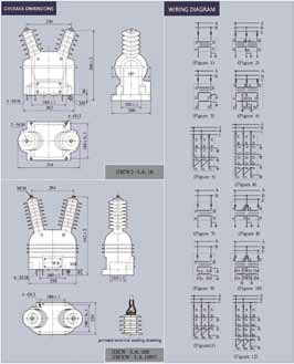 JSZW-3,6,10WF Medium Middle Voltage 50-600A Voltage Transformer Surface creepage 510 High Accuracy supplier