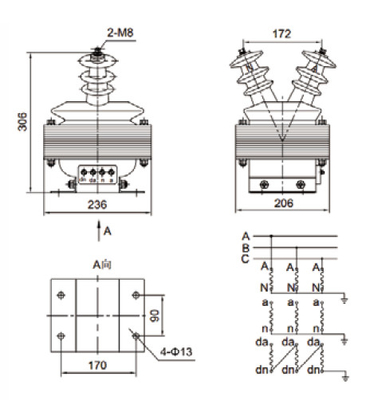 GFJDZ0227-10Q Single Phase Medium Voltage Transformer 6KV 10KV Full Cast-Resin Insulated Epoxy resin Voltage Control supplier