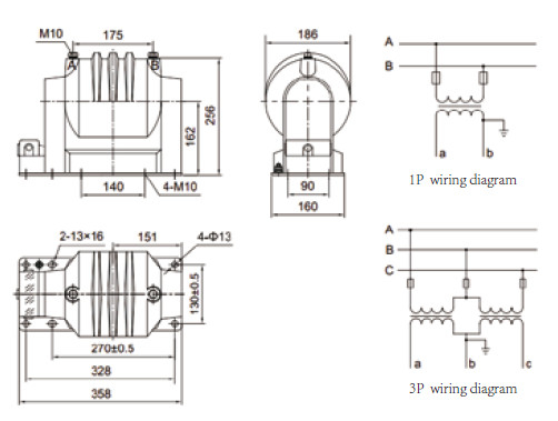 GFJDZ0966-10Q single phase epoxy resin voltage transformer Variable Voltage Measuring transformers pt supplier