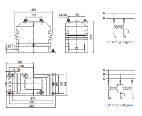 GFJDZ1053-10A epoxy resin PT VT voltage transformer potential instruments power system protection and metering supplier