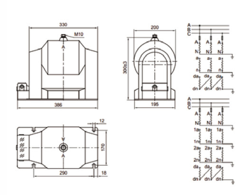 GFJDZX1176-10C single phase indoor 10kv 6kv  potential metering voltage transformer supplier