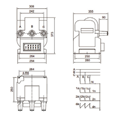GFJSZY1649-10R Fully Insulation Endurable Quality Assured Indoor Epoxy Resin Three Phase Medium Potential Transformers supplier